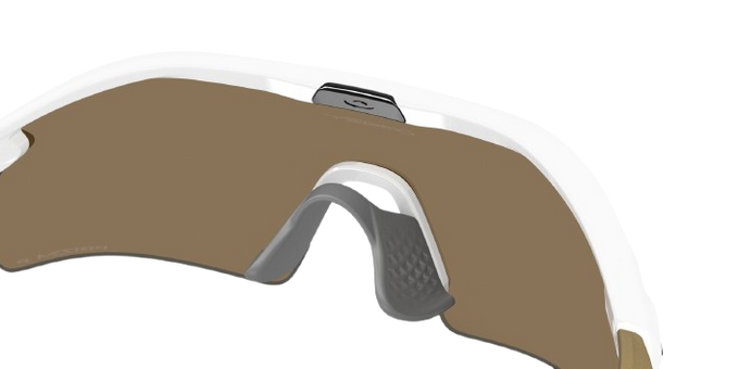 Ochelari Oakley Radar Plate Polished White/Gold Frame/Prizm 24K Polarized Lenses