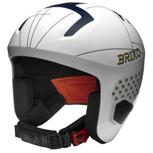 Cască Briko Vulcano 2.0 France Shiny White Tangaroa Blue - 2024/25