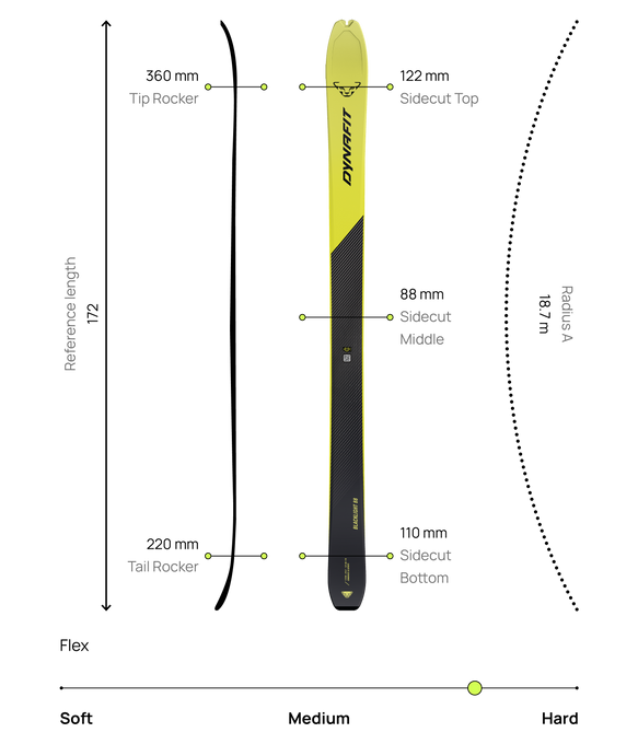 Schiuri Dynafit Blacklight 88 FI 90 Fluo Yellow - 2025/26