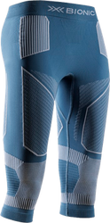 Lenjerie termică X-bionic Energy Accumulator Light Pants 3/4 WMN Mineral Blue/Arctic White - 2024/25