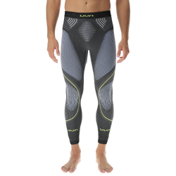 Lenjerie de corp termică UYN Man Evolutyon UW Pant Long Melange Anthracite Melange/Blue/Yellow Shiny - 2023/24