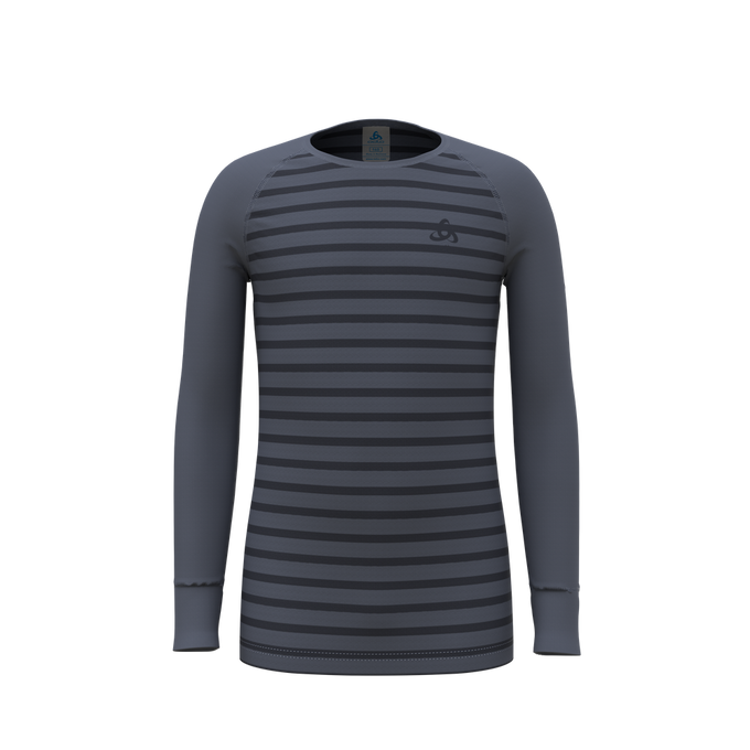 Tricou termoactiv Odlo Active Warm Eco Kids Stripes BL Top Crew Neck L/S - 2023/24