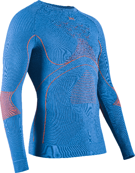 Cămașă termică X-bionic Energy Accumulator 4.0 Shirt LG SL Men Galactic Blue/Vibrant Orange - 2023/24