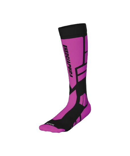 Șosete de schi Energiapura PRO Socks Fluo Fuxia/Black - 2025/26