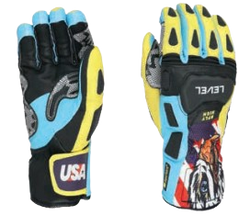 Mănuși de schi Level SQ CF US Ski Team By Lauren Macuga Black/Yellow - 2025/26