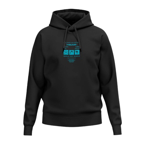 Tricoul cu glugă HEAD WCR Hoodie Unisex Black - 2025/26