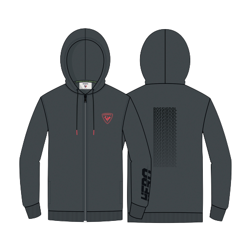 Băiat Rossignol Hero FZ Hoodie Onyx Grey - 2023/24