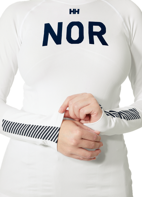 Cămașă termică Helly Hansen Lifa Seamless Racing Top White - 2023/24