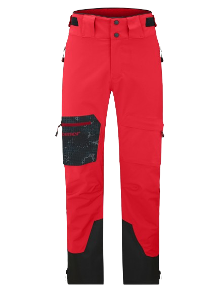 Pantaloni de schi Ziener Tewes Full-Zip Man Red Black Foggy Print - 2025/26