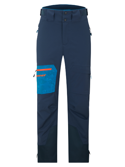 Pantaloni de schi Ziener Tewes Full-Zip Man Blue Foggy Print Dark Navy - 2024/25