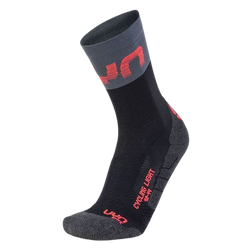 Sosete de Ciclism UYN Man Cycling Light Socks Black/Grey/Hibiscus
