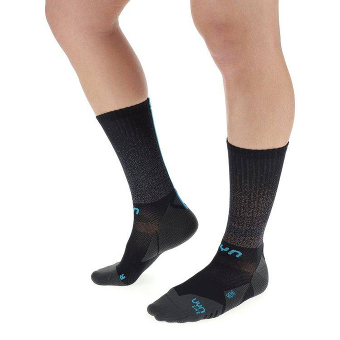 Sosete de Ciclism UYN Man Biking Aero Black/Turquoise- 2023