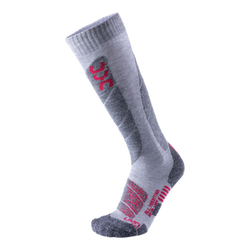 Șosete de schi UYN Ski All Mountain Woman Light Grey Melange/Coral - 2025/26