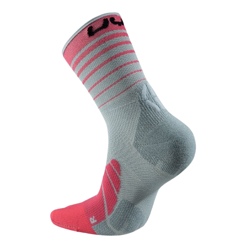 Șosete de exterior UYN Woman Runner's Five Socks Light Grey/Pink