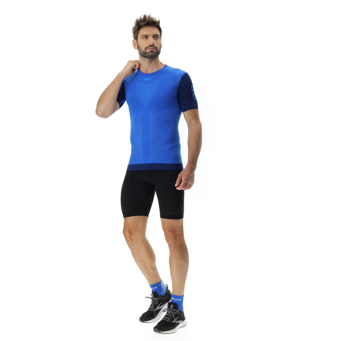 Tricou de alergare UYN Man Running PB42 OW Shirt SH_SL Strong Blue/Peacot