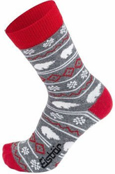 Șosete EISBAR Easylife Jacquard Grey Mel/Red