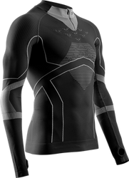 Cămașă termică X-bionic Energy Accumulator Light Shirt LS 1/2 Zip Black/Light Grey - 2024/25