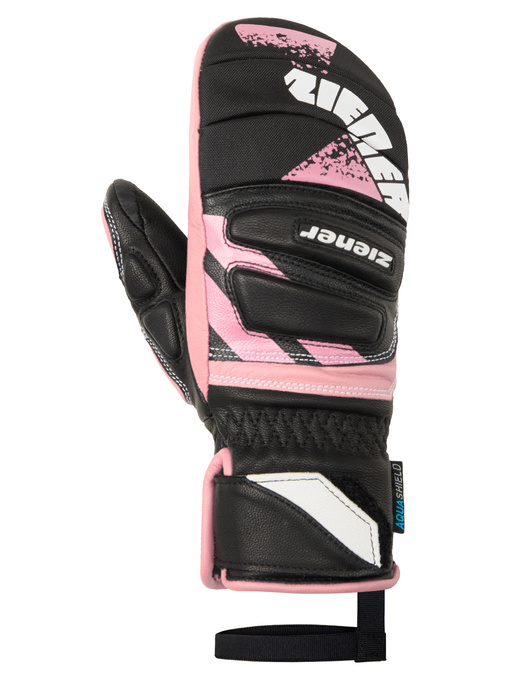 Mănuși Ziener Lopaki-z As® Pr Mitten Glove Junior Unisex Black Pink Vanilla - 2025/26