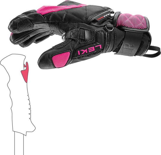 Mănuși LEKI WCR Venom 3D Junior Pink - 2025/26
