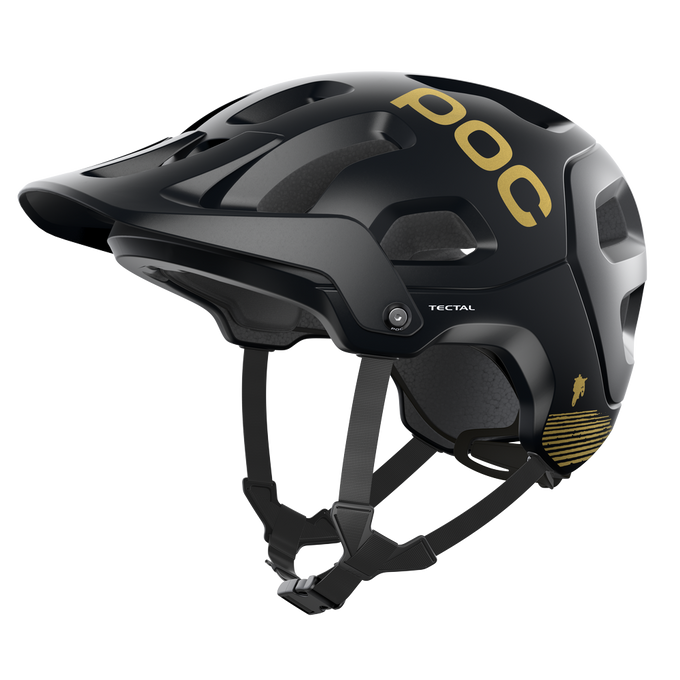 Cască de bicicletă POC Tectal Fabio Ed Uranium Black Matt/Gold