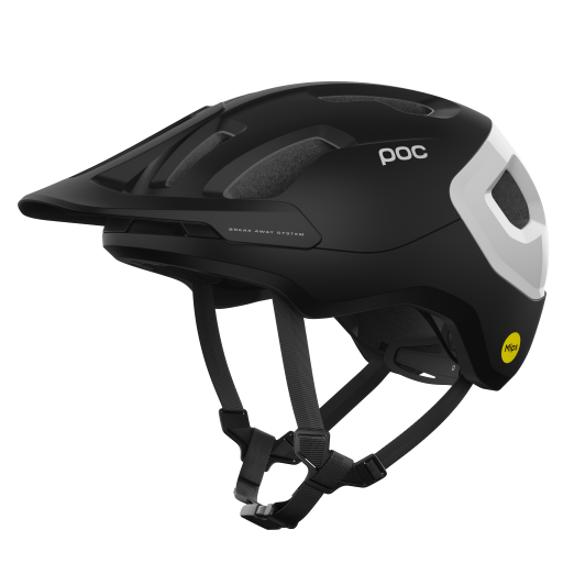 Cască de bicicletă POC Axion Race MIPS Uranium Black Matt/Hydrogen White