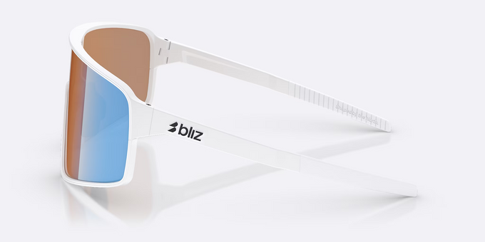 Ochelari de vedere BLIZ P001 Frame Matte White with N_O_N Coral/Orange Mirror Blue Lenses