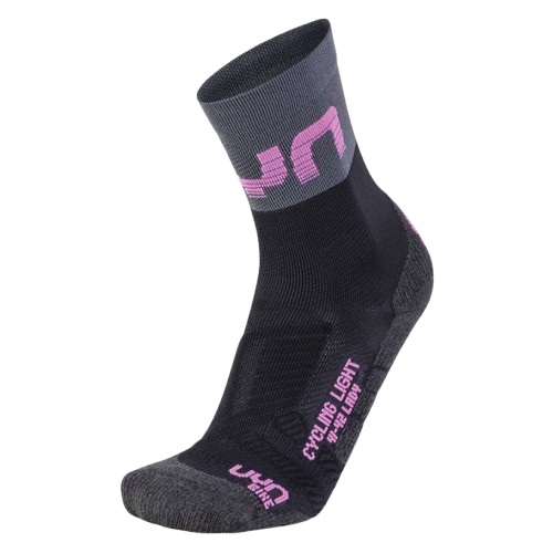 Sosete de Ciclism UYN Woman Cycling Light Socks Black/Grey/Rose Violet