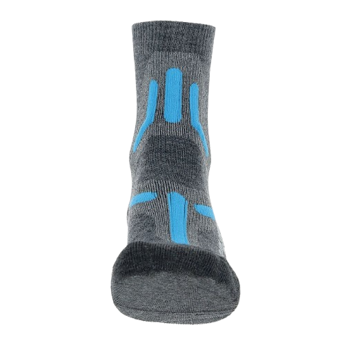 Șosete de exterior UYN Lady Trekking 2in Merino Socks Mid Grey/Turquise