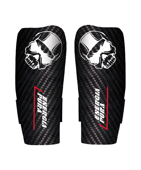 Protectori pentru antebraț Energiapura Round Carbon Competition Senior Black/White Skull/Red - 2024/25