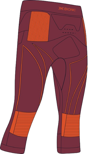 Bărbați X-bionic Energy Accumulator 4.0 Pants 3/4 Men Dune Red/Orange - 2024/25