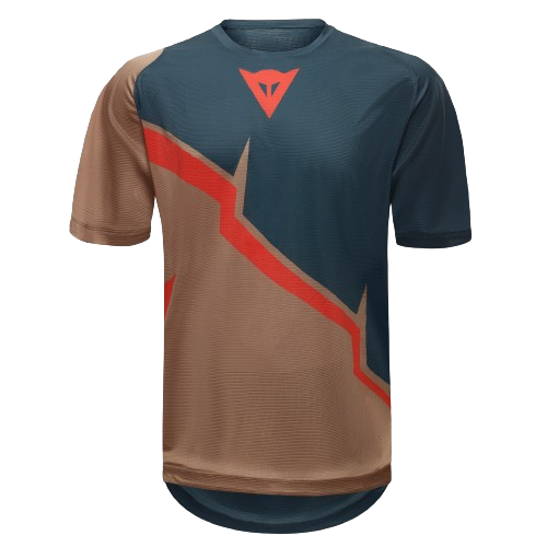 Tricou de ciclism Dainese HgAER Jersey Ss Brown/Blue/Red 