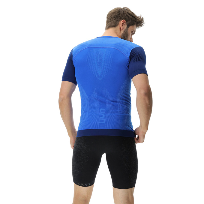 Tricou de alergare UYN Man Running PB42 OW Shirt SH_SL Strong Blue/Peacot