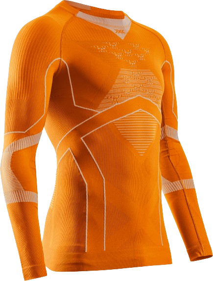 Cămașă termică X-bionic Energy Accumulator Light Shirt LS Blazing Orange/Arctic White - 2024/25