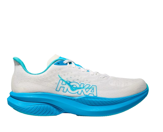 Pantofi bărbați Hoka Mach 6 White/Skyward Blue
