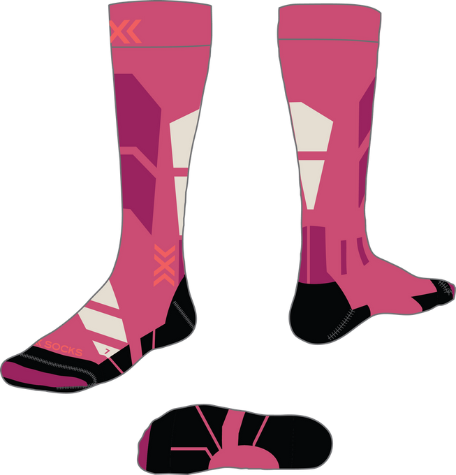 X-Socks Ski Perform OTC Light Pink/Light Sand - 2024/25