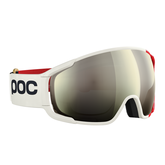 Ochelari de protecție POC Zonula Rouge/Blanc/Partly Sunny Ivory - 2025/26
