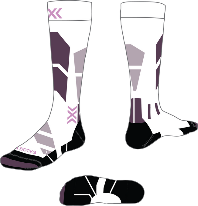 X-Socks Ski Perform OTC WMN X White/Lavender - 2024/25