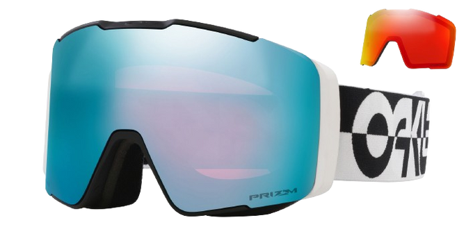 Ochelari de schi Oakley Line Miner Pro L Black White Duality Prizm Sapphire + lentile suplimentare Prizm Torch - 2024/25