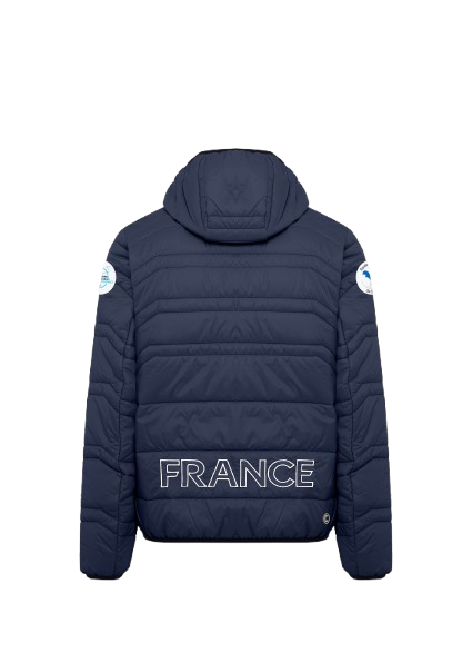 Geacă de puf pentru bărbați Colmar Replica Quilted Hoodie Jacket Navy/Rosso - 2025/26