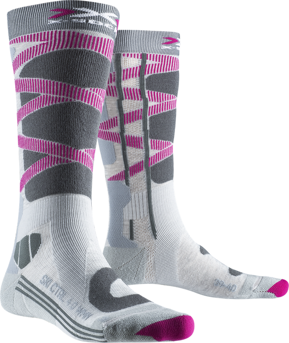 Șosete de schi X-socks Ski Control 4.0 WMN Grey Melange/Charcoal - 2024/25