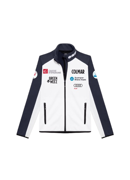 Polar pentru femei Colmar Full Zip Stretch Fleece White/Blue - 2025/26