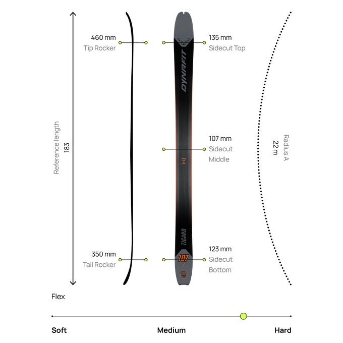 Schiuri Dynafit Tigard 107 Black/Magnet - 2025/26