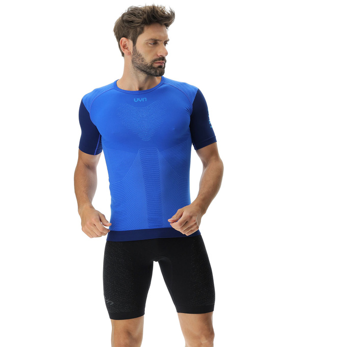 Tricou de alergare UYN Man Running PB42 OW Shirt SH_SL Strong Blue/Peacot
