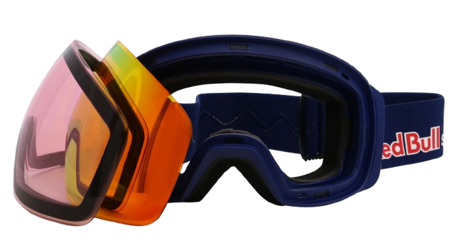 Ochelari de protecție Red Bull Spect JON Blue/Orange With Red Mirror +  lentilă suplimentară - 2025/26