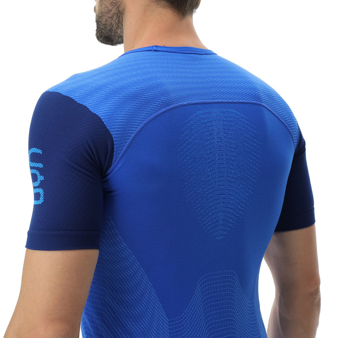 Tricou de alergare UYN Man Running PB42 OW Shirt SH_SL Strong Blue/Peacot