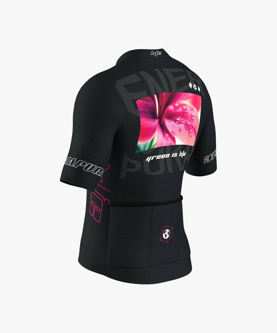 Tricou de ciclism Energiapura T-Shirt Full Zip Life Lily Black/Ragl Alexander - 2023