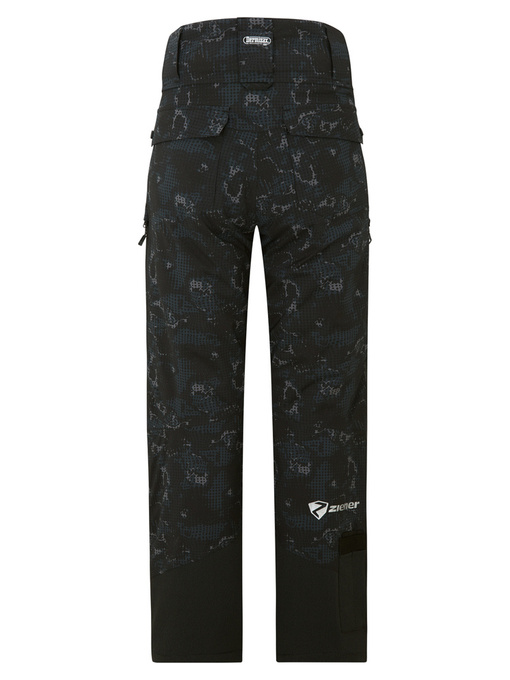 Pantaloni de schi Ziener RCE Coach Unisex Pants Black Foggy Print - 2025/26