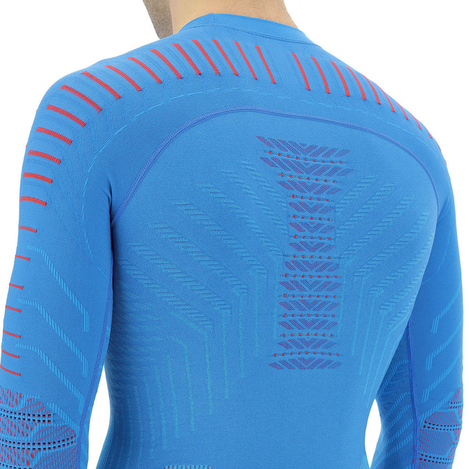 UYN Man Resilyon UYN Man Resilyon UW Shirt LG SL Round Neck Blue/Red - 2024/25