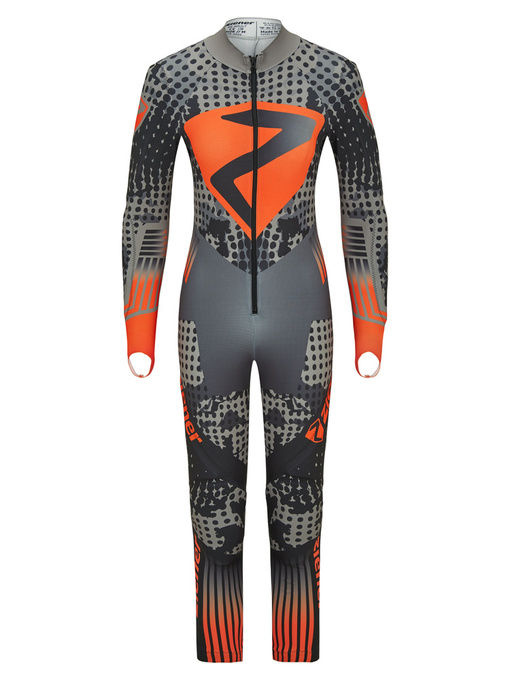 Costum de schi Ziener RCE Racesuit Black Foggy Print Orange Pop - 2024/25