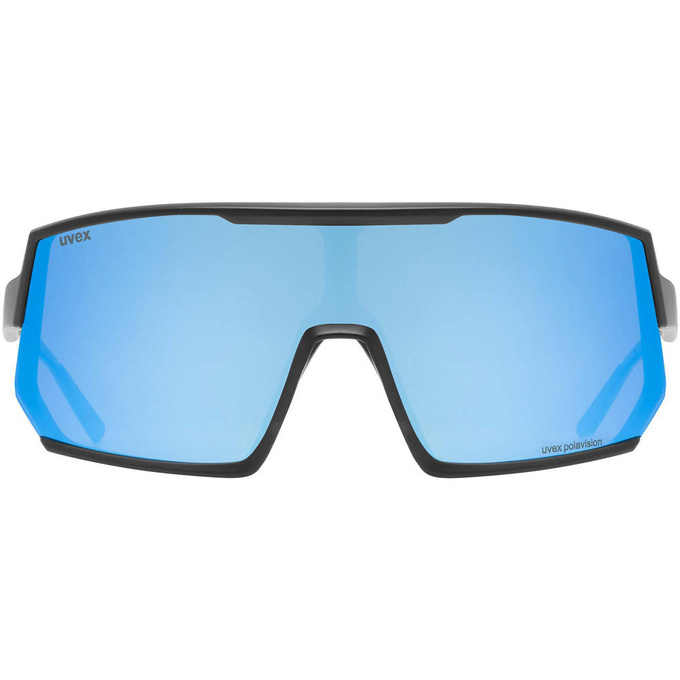 Ochelari de soare Uvex Sportstyle 235 P - Black Mat/Mirror Blue - 2023